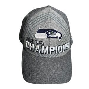 Seattle Seahawks Super Bowl XLVIII Champions Hat New Era 9FORTY Gray